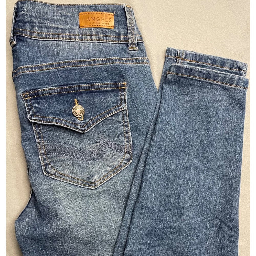 Angels Forever Young‎ Everflex Curvy Skinny Jeans Medium Wash Blue Size 6/28